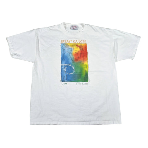 Vintage 1998 USPS Breast Cancer Stamp Graphic T-Shirt