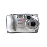 Silver Kodak EasyShare camera on a white background