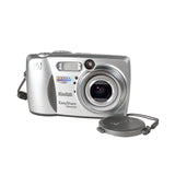 Silver Kodak EasyShare camera on a white background