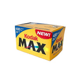 Kodak Max 400 film box on a white background