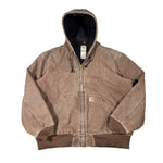 Vintage 2004 Carhartt J130 Chestnut Brown Hooded Active Jacket