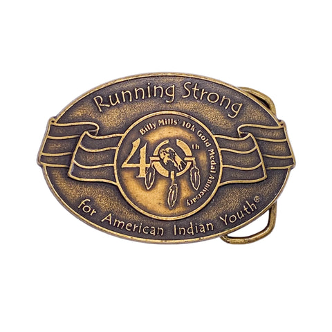 Vintage 2004 Running Strong 40th Anniversary Belt Buckle