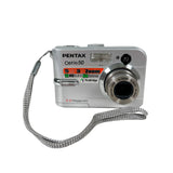 Vintage 2005 Pentax Optio 50 5MP Silver Compact Digital Camera