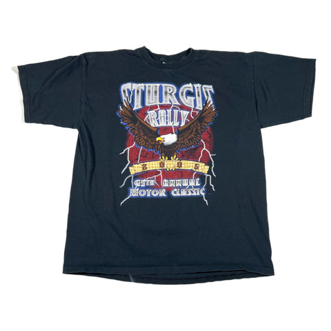 Vintage 2005 Sturgis Rally 65th Annual Bald Eagle Biker Graphic T-Shirt