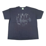 Black t-shirt with 'The Beatles' graphic on a white background