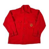 Red jacket with a logo on a white background