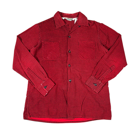 Red checkered shirt on a white background