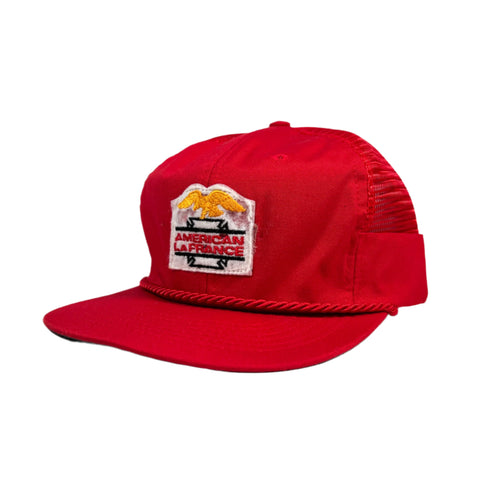 Vintage 70's American LaFrance Red Mesh Trucker Hat