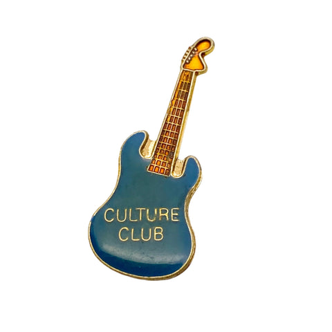 Vintage 70's Culture Club Band Blue Guitar Enamel Pin