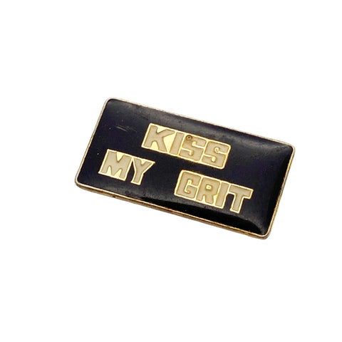 Vintage 70's “Kiss My Grit” Novelty Enamel Pin
