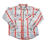 Vintage 70's Mr. Leggs Red & Grey Plaid Flannel Shirt