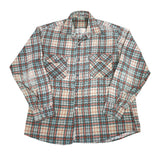 Vintage 70's Plaid All Cotton Button Up Shirt
