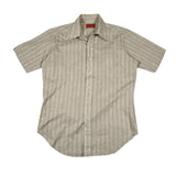 Vintage 70's Sears Kings Road Beige Stripe Comfort Shirt