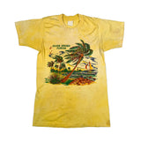 Yellow t-shirt with a tropical graphic and 'Silver Springs Florida' text on a white background