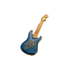 Vintage 70's The Cars Blue Guitar Logo Enamel Pin