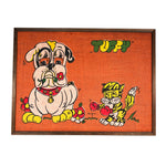 Vintage 70s "Tuffy" Hand-Screened Bulletin Board Wall Art