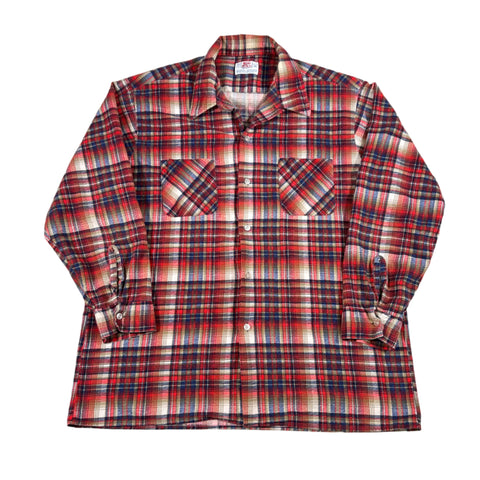 Vintage 80's Big Donlin Plaid Flannel Button Up Shirt