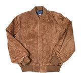 Brown suede jacket on a white background