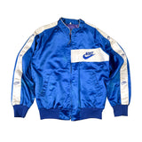 Blue and white Nike jacket on a white background