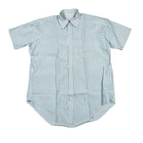 Vintage 80's Brooks Brothers Green Stripe Short Sleeve Button Shirt
