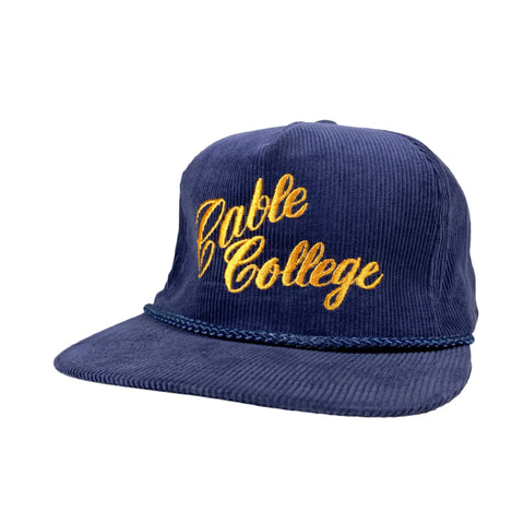 Vintage 80's Cable College BMET West Corduroy Hat