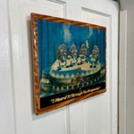 Vintage 80's California Raisins Decoupage Grapevine Wall Clock