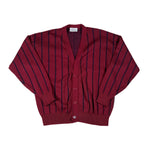 Vintage 80's Diplom Vertical Striped Cardigan Sweater