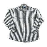 Vintage 80's Fieldmaster USA Black & White Striped Flannel Shirt