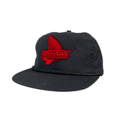 Vintage 80's Firehawk Firestone Tires Flocked Swingster Rope Hat