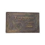 Vintage 80's Firestone Non-Skid Tires Belt Buckle