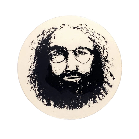 Vintage 80's Grateful Dead Jerry Garcia Portrait Circle Sticker