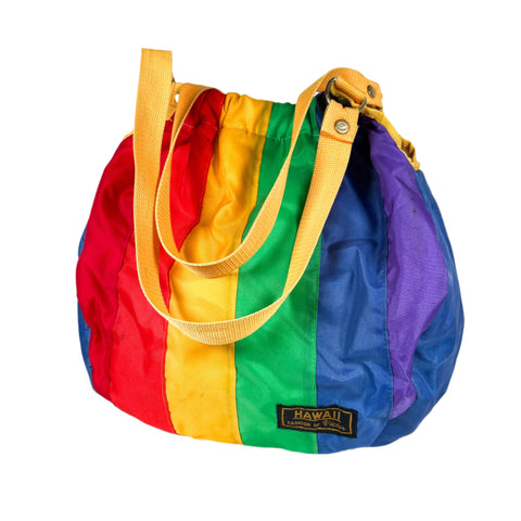 Vintage 80's Hawaii Fashion by Victor Rainbow Insulated Tote Bag