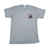 Gray t-shirt with Henrico Firefighters logo on a white background