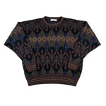 Vintage 80's Jantzen Earth Tone Geometric Knit Crewneck Sweater