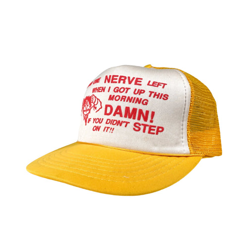 Vintage 80's Last Nerve Funny Novelty Trucker Hat
