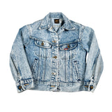 Vintage 80's Lee Riders USA Made Kids Acid Wash Denim Jacket