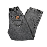 Vintage 80's Lee Youth Black Acid Wash Denim Jeans
