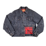 Vintage 80's Levi's Plaid Flannel Lined Trucker Jacket