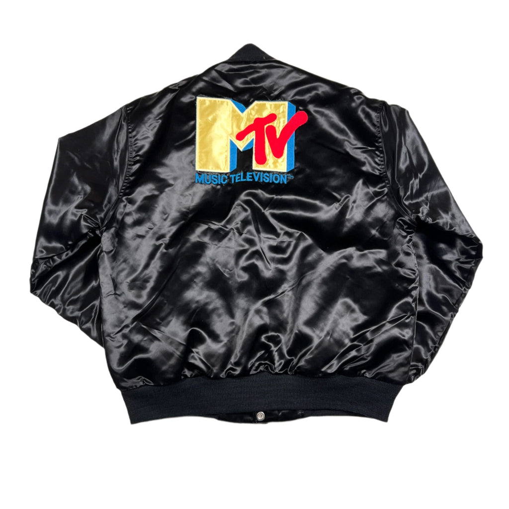 Vintage 80's MTV Music Television Satin Coaches Jacket