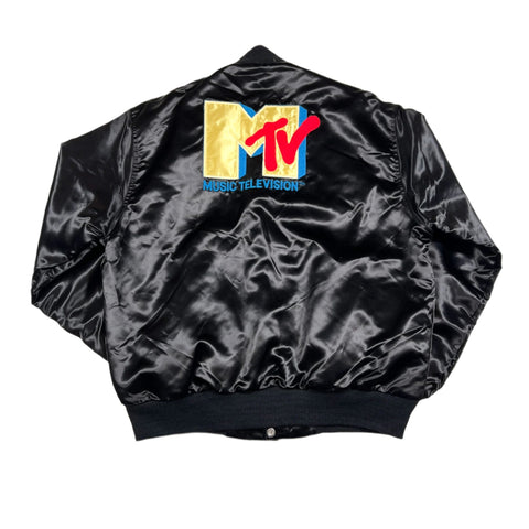 Vintage 80's MTV Music Television Satin Coaches Jacket