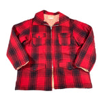 Vintage 80's Melton Wool Mackinaw Plaid Chore Jacket
