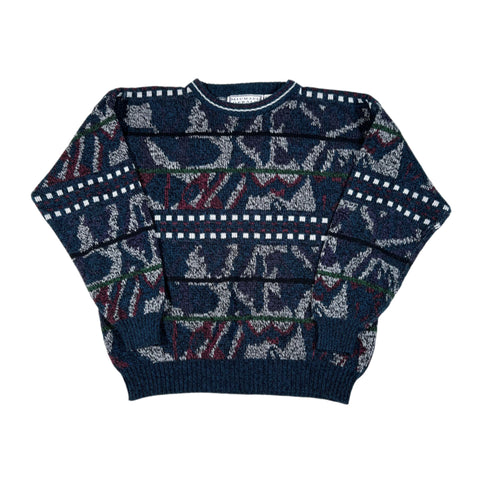 Vintage 80's Michael Gerald Abstract Pattern Crewneck Sweater