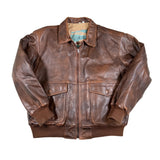 Vintage 80's NAK Brown Leather Flight Jacket
