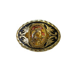 Vintage 80's Ornate Gold Western Costume Belt Buckle