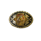 Vintage 80's Ornate Gold Western Costume Belt Buckle