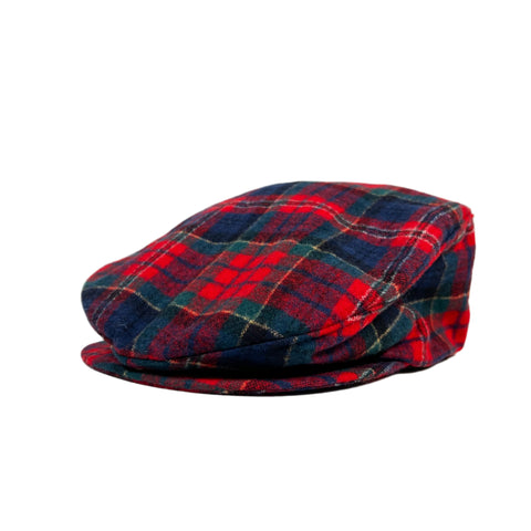 Vintage 80's Pendleton USA Tartan Wool Snap Brim Ivy Hat