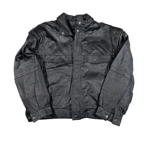 Vintage 80's Phase 2 Black Leather Jacket