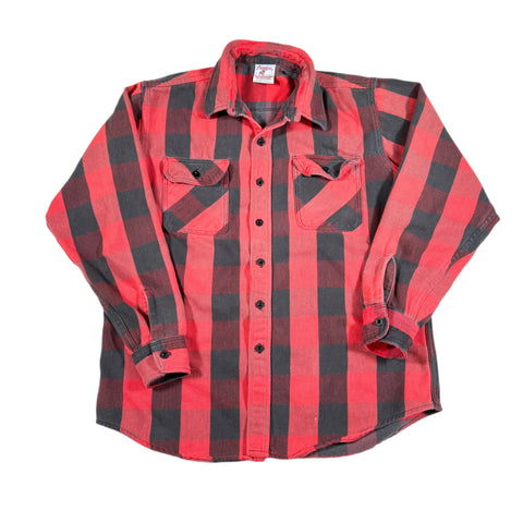 Vintage 80's Prentiss Outdoors Plaid Cotton Flannel Shirt