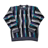 Colorful patterned sweater on a white background