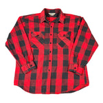 Red and black checkered shirt on a white background